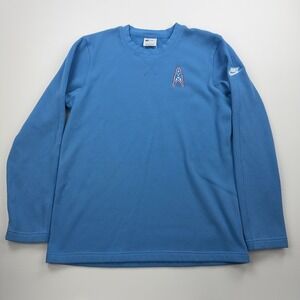 Tennessee Titans Retro Oilers Shirt Mens Medium Blue Waffle Knit Nike Crewneck